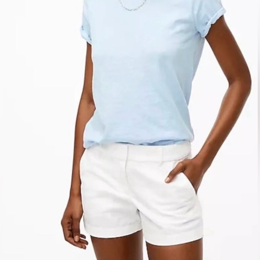 J. Crew Light Blue Top and White Shorts
